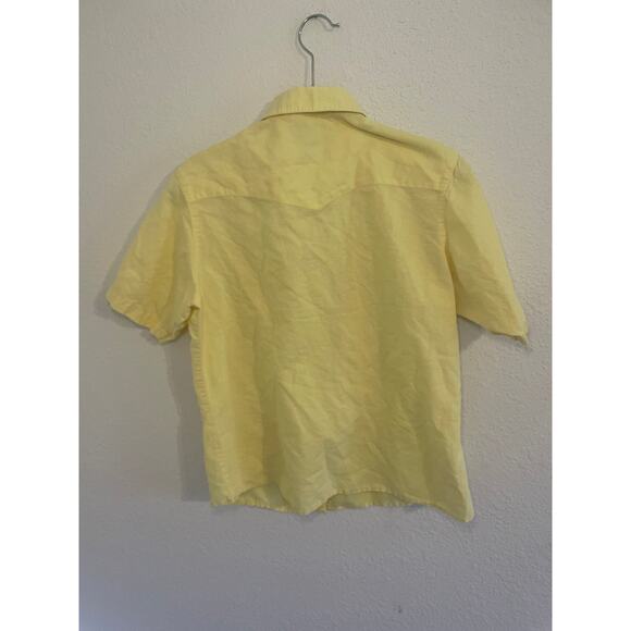 Wrangler Yellow Snap Button Shirt Collared Top Western Women’s size medium - Picture 4 of 4